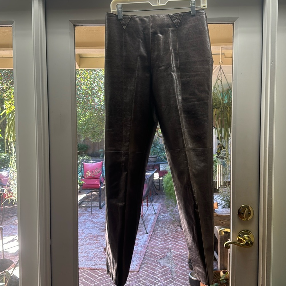 Armani Collezioni Leather Pants